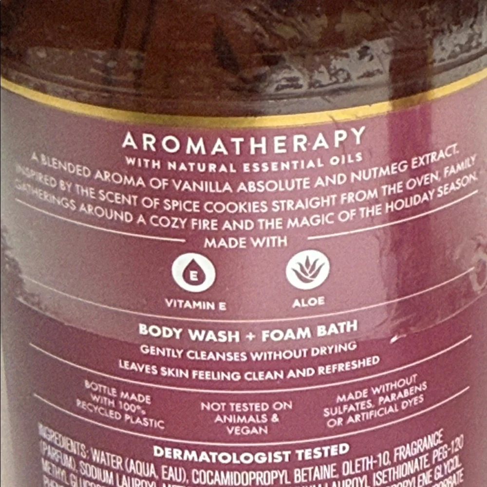 Bath & Body Works Vanilla Nutmeg Body Wash + Foam Bath, 2 - 10 FLOZ Bottles